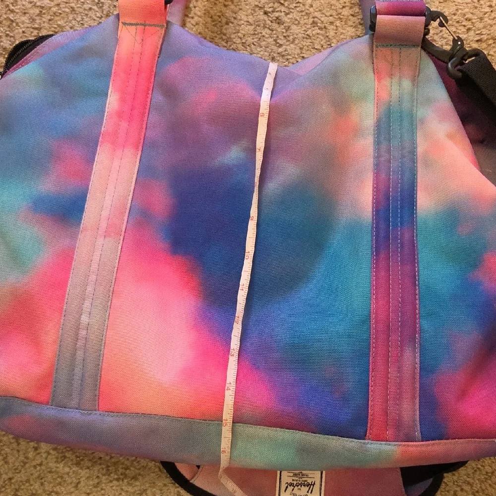Herschel Supply Company Tie-Dye Pink & Blue Travel Duffel - Picture 3 of 12